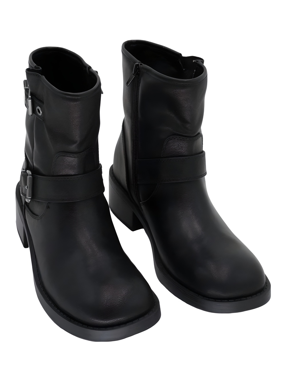 Wild Pair Sablee Black Moto Ankle Boots Size 8.5M
